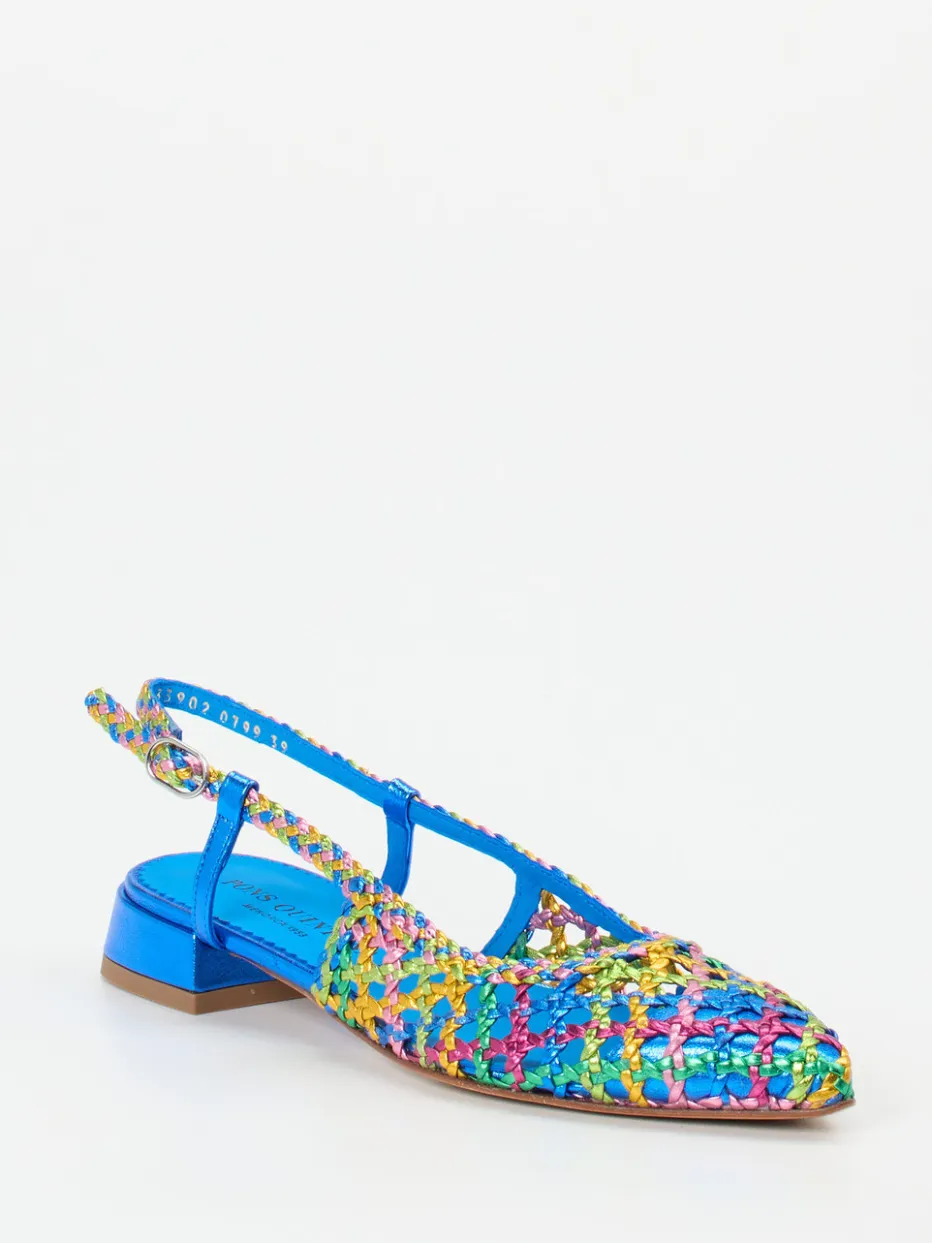 Damen Pons Quintana – Slingpumps aus Flechtleder color