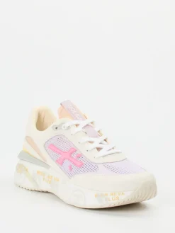 Damen Premiata – Chunky Sneaker aus Veloursleder in Pastell