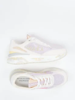 Damen Premiata – Chunky Sneaker aus Veloursleder in Pastell