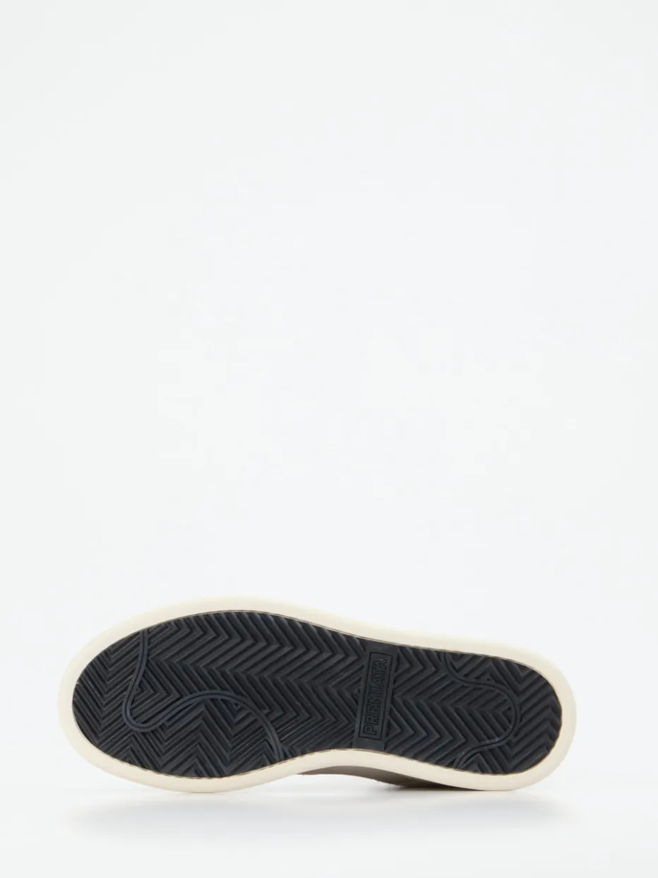 Damen Premiata – High-Top Sneaker aus Veloursleder Offwhite