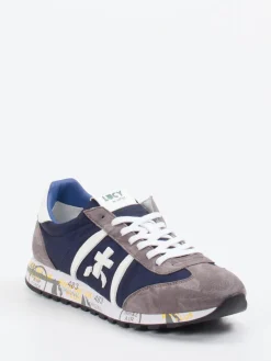 Herren Premiata – Retro-Sneaker aus Veloursleder dunkel