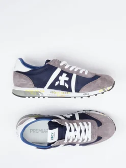 Herren Premiata – Retro-Sneaker aus Veloursleder dunkel