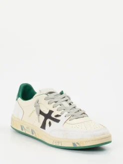 Herren Premiata – Sneaker aus Kalbleder in Beige-Grün