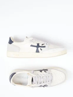 Herren Premiata – Sneaker aus Kalbleder in Creme