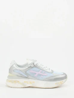 – Sneaker aus Metallicleder und Mesh silber*Premiata Online