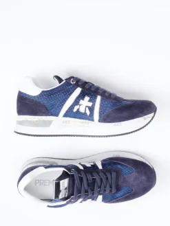 Damen Premiata – Sneaker aus Veloursleder und Mesh