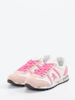 Damen Premiata – Sneaker aus Veloursleder in Rosé
