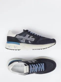 Herren Premiata – Sneaker aus Velour/Textil in Dunkel