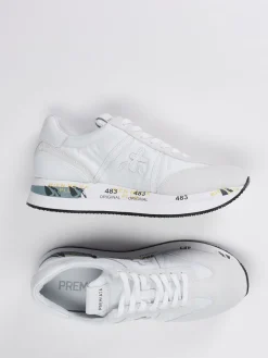 Damen Premiata – Sneaker aus Veloursleder Offwhite