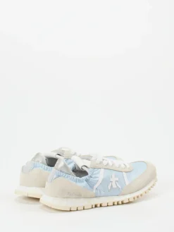 Damen Premiata – Sneaker aus Veloursleder und Nylon hell