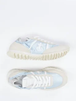 Damen Premiata – Sneaker aus Veloursleder und Nylon hell