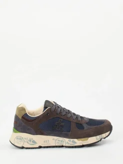 Herren Premiata – Sneaker aus Veloursleder und Mesh Dunkel