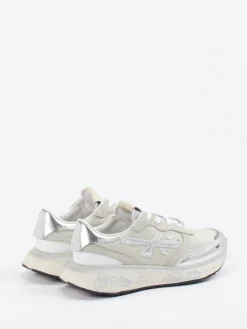 Damen Premiata – Sneaker aus Veloursleder mit Metallic-Details