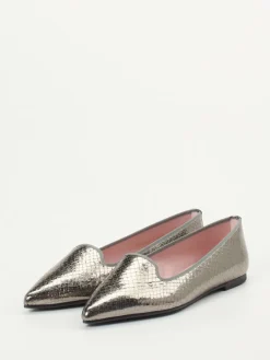 – Loafer-Ballerinas aus geprägtem Leder*Pretty Ballerinas Online