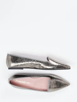 – Loafer-Ballerinas aus geprägtem Leder*Pretty Ballerinas Online