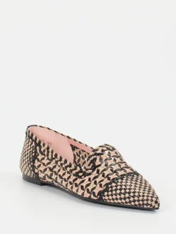 Damen Pretty Ballerinas – Loafer aus geflochtenem Lammleder