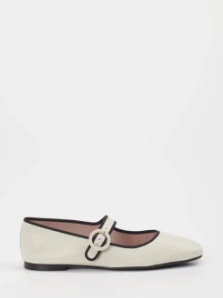 – Mary Jane Flats aus Glattleder Creme*Pretty Ballerinas Hot