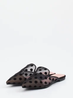 – Mules aus Netz mit Samt-Punkten*Pretty Ballerinas Online