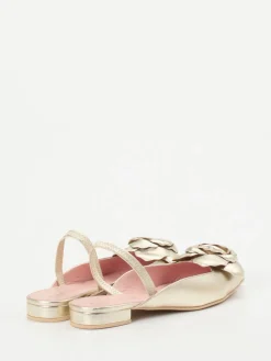 Damen Pretty Ballerinas – Slingback-Ballerinas aus Metallicleder