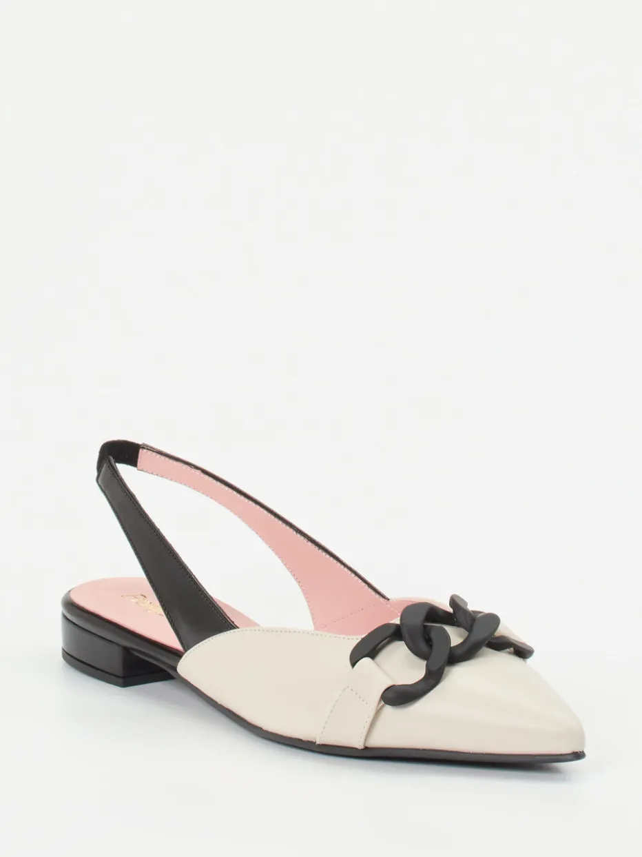 Damen Pretty Ballerinas – Slingback-Ballerinas aus Lammleder Creme