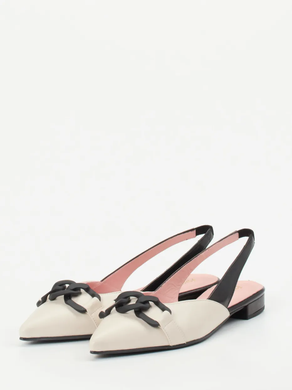 Damen Pretty Ballerinas – Slingback-Ballerinas aus Lammleder Creme