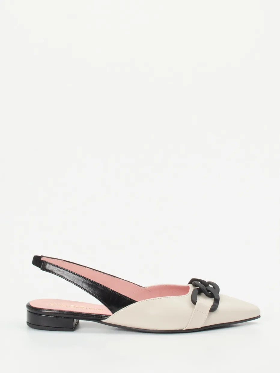 Damen Pretty Ballerinas – Slingback-Ballerinas aus Lammleder Creme