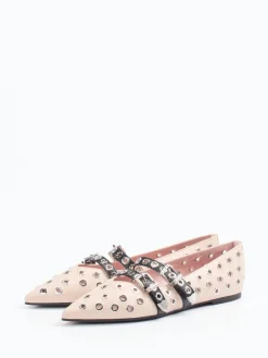 – Spitzballerinas aus Kalbleder creme*Pretty Ballerinas Outlet