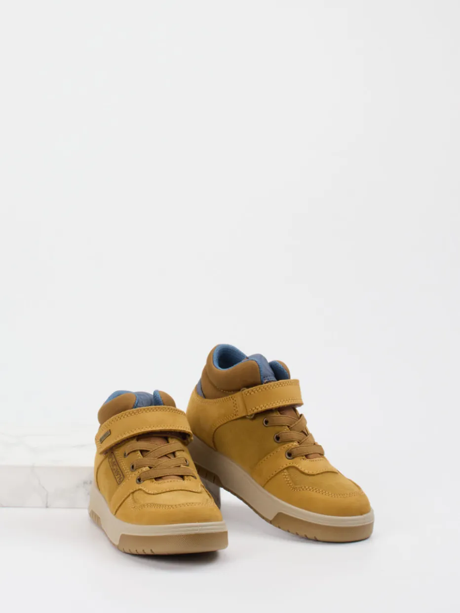 – Mid-Top Sneaker aus Nubukleder honiggelb*Primigi Hot