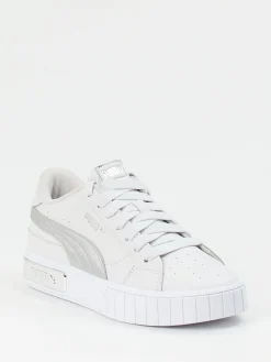 Damen Puma – Low-Top-Sneaker aus Leder mit Silberdetail