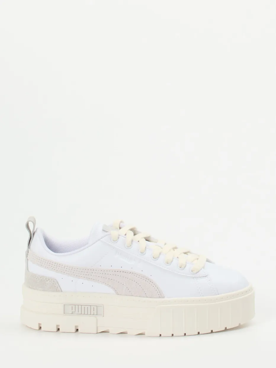 – Platform Sneaker aus Leder Offwhite*Puma Clearance