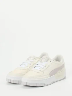 Damen Puma – Platform Sneaker aus Leder in Cremeweiß