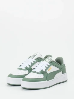 Damen Puma – Sneaker aus Glattleder in Salbeigrün