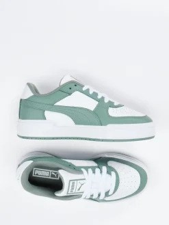 Damen Puma – Sneaker aus Glattleder in Salbeigrün