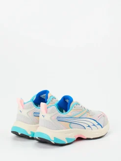 Damen Puma – Sneaker aus Mesh und Synthetikleder Hellgrau