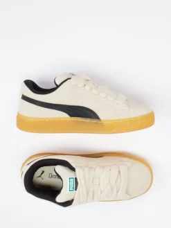 Damen Puma – Sneaker aus Veloursleder in Cremeweiß