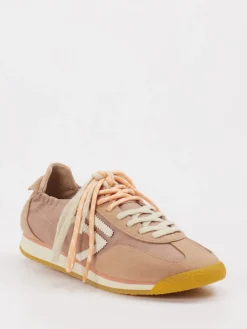 Damen Puraai – Retro-Sneaker aus Velour/Textil altrosa