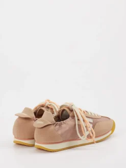 Damen Puraai – Retro-Sneaker aus Velour/Textil altrosa