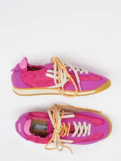 – Retro-Sneaker aus Velour und Textil Pink*Puraai Best