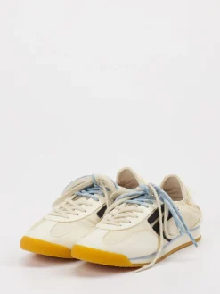 Damen Puraai – Sneaker aus Velour und Textil creme