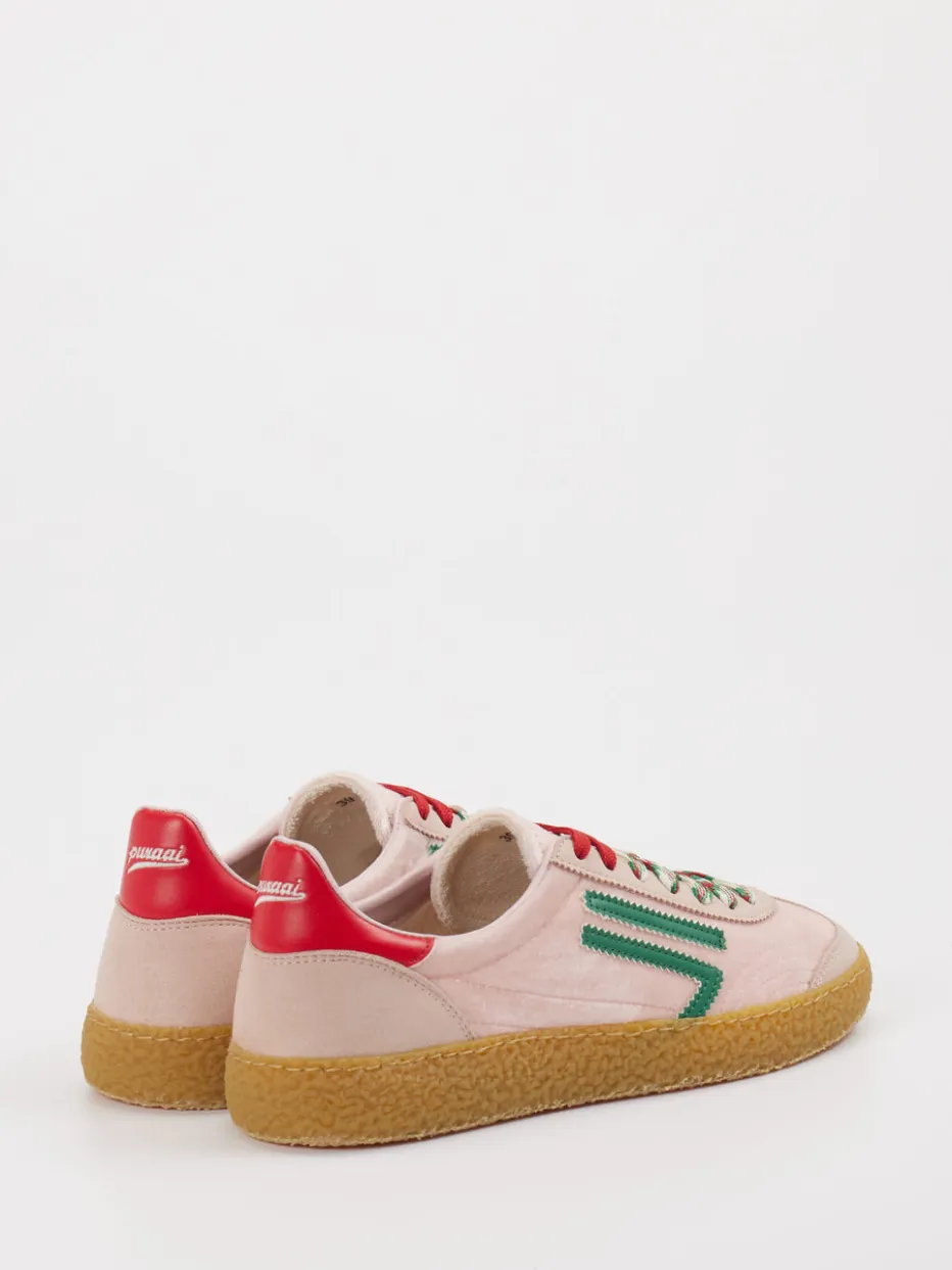 – Sneaker aus Velours/Textil in Blassrosa*Puraai