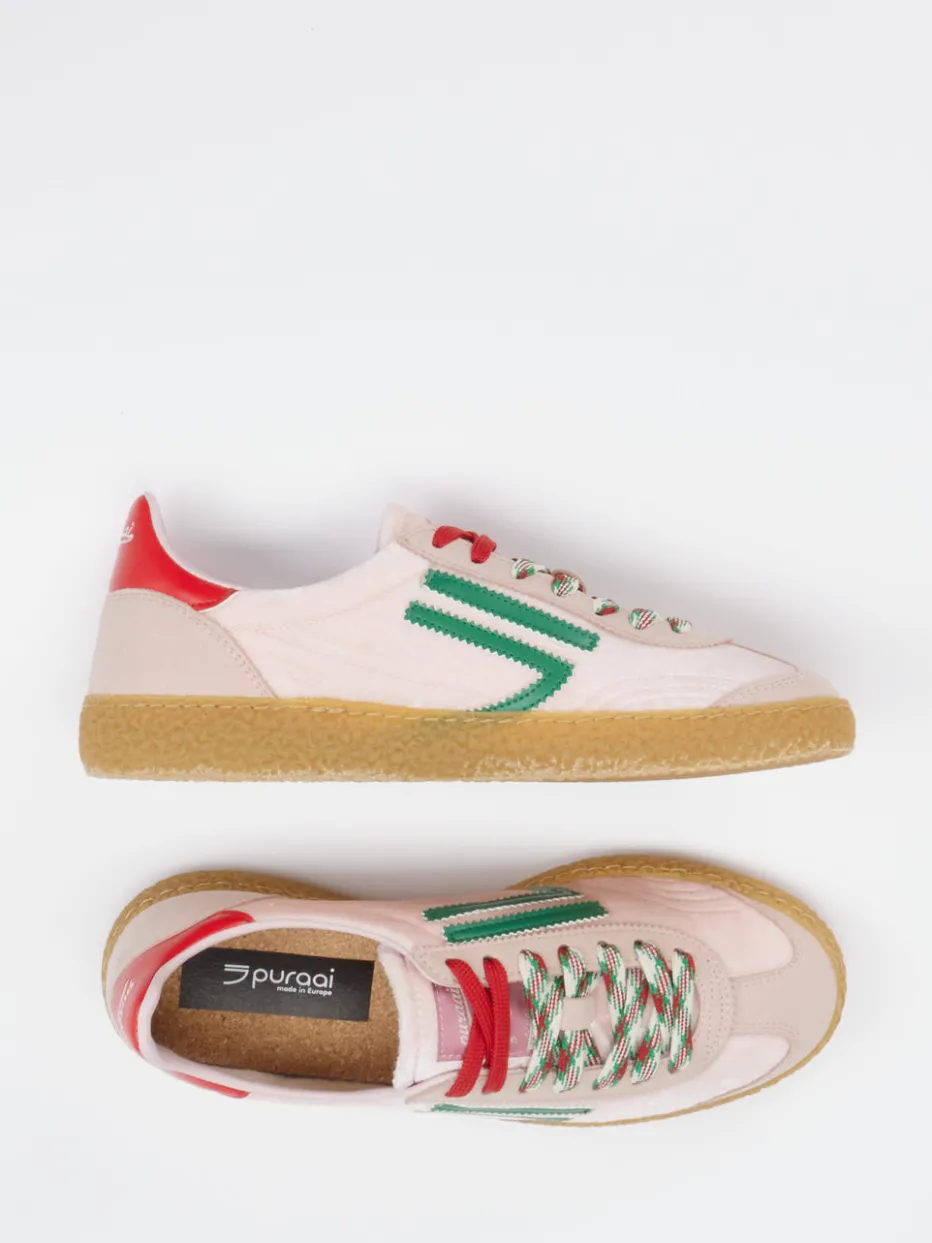 – Sneaker aus Velours/Textil in Blassrosa*Puraai