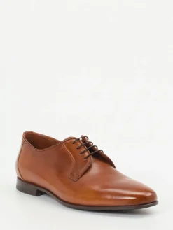 – Derby-Schnürschuh aus Glattleder Cognac*Quarvif Online