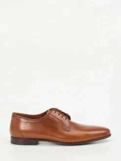 – Derby-Schnürschuh aus Glattleder Cognac*Quarvif Online