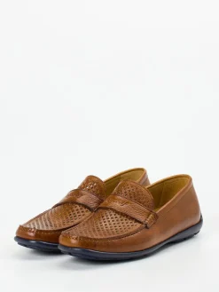Herren Quarvif – Loafer aus Elchleder cognacfarben