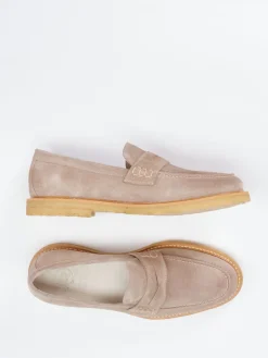 Herren Quarvif – Loafer aus Ziegenleder in Taupe
