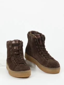 – Schnürboots aus Veloursleder dunkel*Quarvif Best