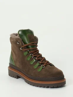 – Schnürboots aus Veloursleder schokobraun*Quarvif Hot