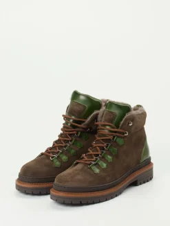 – Schnürboots aus Veloursleder schokobraun*Quarvif Hot