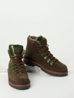 – Schnürboots aus Veloursleder schokobraun*Quarvif Hot