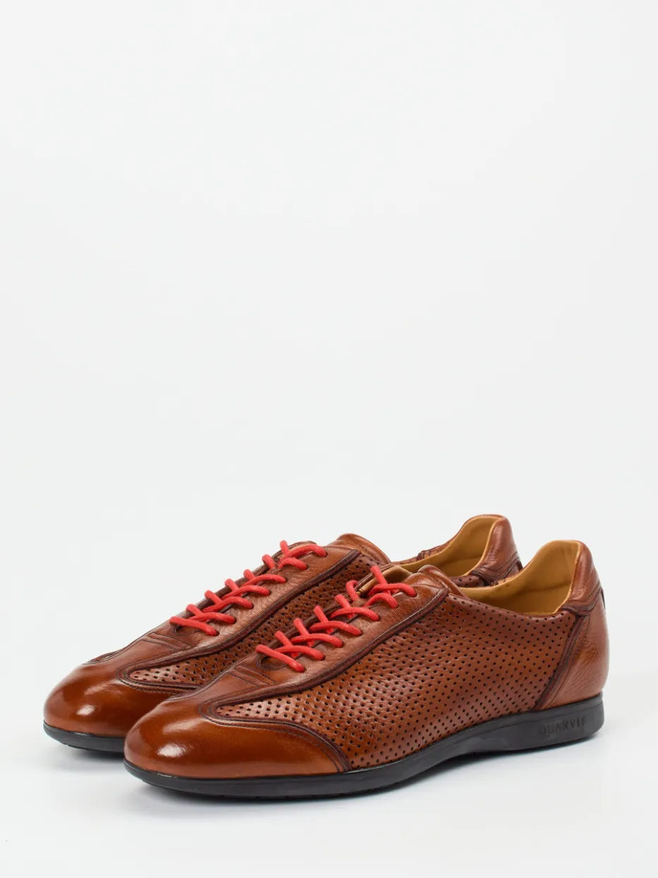 Herren Quarvif – Schnürschuh aus Hirschleder cognac